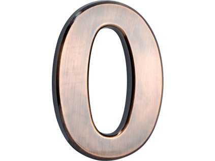 Číslo MagicHome "0" domové, s lepiacou páskou, bronzové, popisné, 70x100 mm, ABS