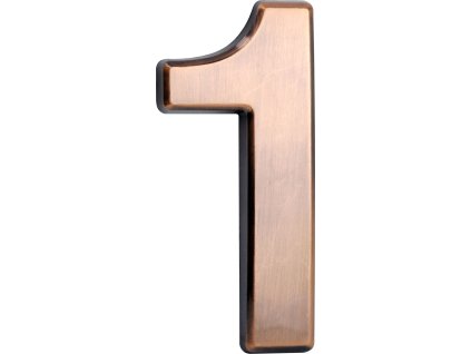 Číslo MagicHome "1" domové, s lepiacou páskou, bronzové, popisné, 45x100 mm, ABS