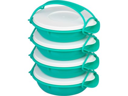 Obedár MagicHome, okrúhly, 4 dielny, farebný, 4x 1000 ml, 22,4x20,5x29,5 cm