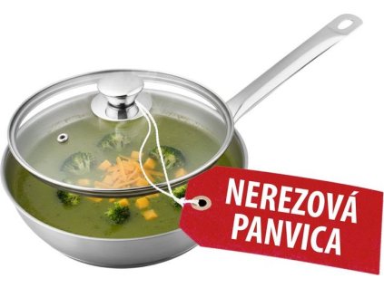 Pánev MagicHome Chloe, 24 cm, 2,5 lit., se skleněnou poklicí, nerez