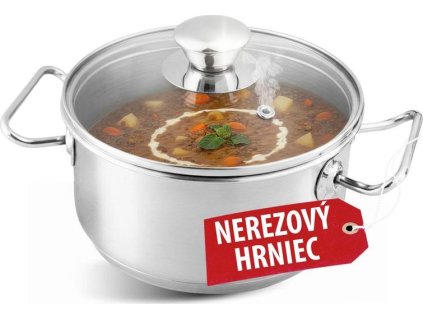 Kastrol MagicHome Chloe, hrnec, 20 cm, 3 lit., se skleněnou poklicí, nerez