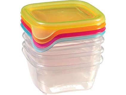 Dóza Curver® Fresh&Go, sada 4 ks, 250 ml, mix, 110x90x110 mm