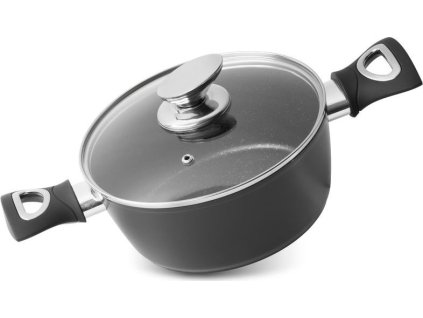 Hrniec MagicHome Black Line, 20 cm, 2100 ml, s pokrievkou