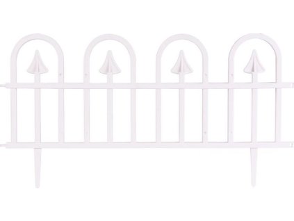 Ohrada Gardens F709, 61x32 cm, plastová, bílá, mini dekorační plot, bal. 4 ks