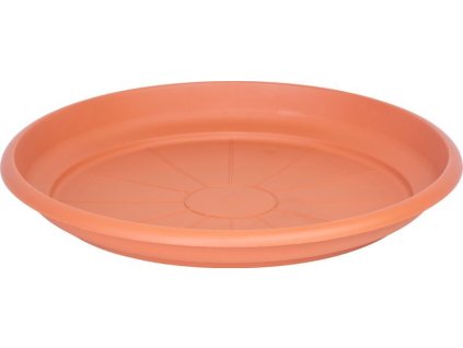Podložka pod květináč ICS ERICA kulatá, barva terakota, plast, 46 cm