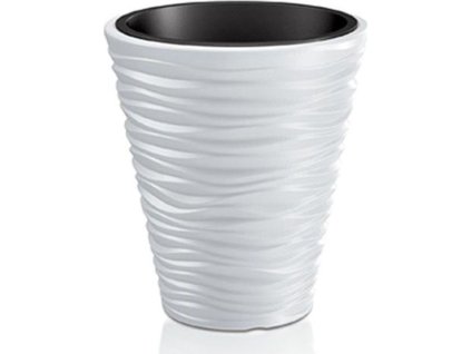 Květináč SAND 350, 345x385 mm, bílá, vložka