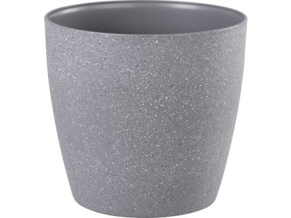 Květináč Strend Pro Stone, 28x26 cm, šedý, efekt kamene