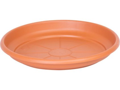 Podložka pod květináč ICS ERICA kulatá, barva terakota, plast, 20 cm