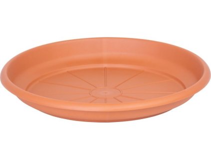 Podložka pod květináč ICS ERICA kulatá, barva terakota, plast, 24 cm