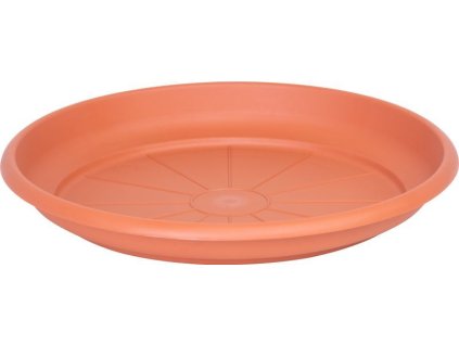 Podložka pod květináč ICS ERICA kulatá, barva terakota, plast, 28 cm