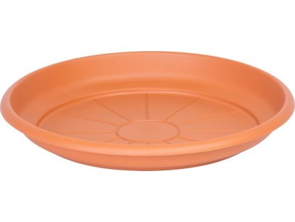 Podložka pod květináč ICS ERICA kulatá, barva terakota, plast, 30 cm