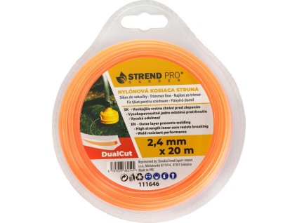 Silon na kosenie DualCut DBQ 2,4 mm, L-20 m, hranatý