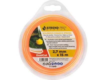 Silon na kosenie DualCut DBQ 2,7 mm, L-15 m, hranatý