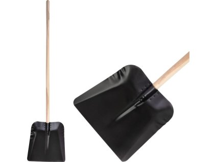 Lopata KOVO 72.WH, kovová, černá, dřevěná násada