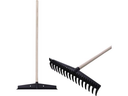 Hrábě zahradní Strend Pro Premium S891, 445x115 mm, 16 zubů, dřevěná násada