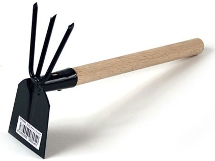 Motyčka FED 102/1000, plochá-trojzub, s násadou