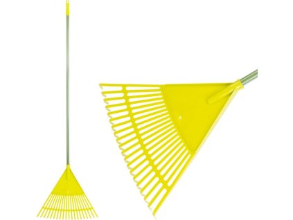 Hrábě na listí Strend Pro, zahradní, vějířové, ruční, násada 1200 mm