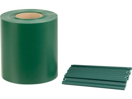 Páska Strend Pro EUROSTANDARD, 190 mm, L-26 m, tieniaca, zelená, krycia, na plotové panely, 1050 g/m2, PVC, RAL6005