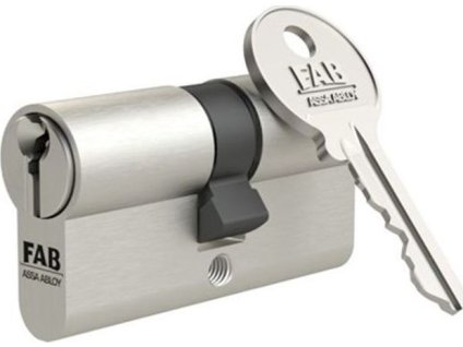 Vložka cylindrická FAB 1.00*/DNm 30+50, 3 klíče, stavební, saténový nikl