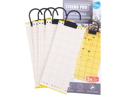 Deska Strend Pro, na ochranu stromů před škůdci, lepová, s háčkem, bal. 5ks