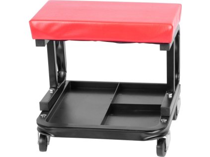 Stolička Strend Pro, dielenská, pracovná, na kolieskach, s úložným priestorom, 36x36,5x36,6 cm