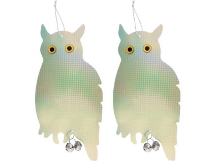 Plašič vtákov Strend Pro, sova, reflexná, s rolničkou, 41,5x20 cm, bal. 2 ks