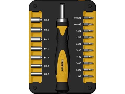 Sada bitov a hlavíc Strend Pro WT536, 18 dielna, so skrutkovačom