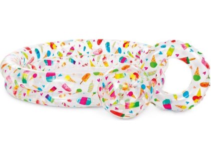 Bazénik Intex® 59460, Just so fruity Set, detský, nafukovací, koleso, lopta, 1,22x0,25 m