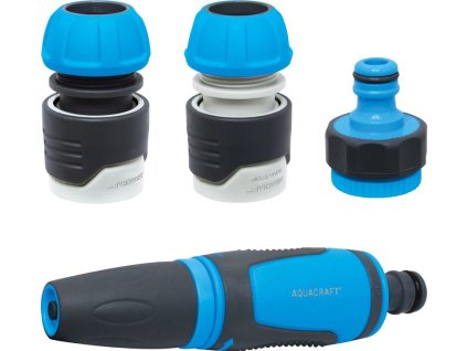 Sada zavlažovacia AQUACRAFT® 550390, SoftTouch, záhradná, na hadicu, STOP spojka, adaptér, dýza
