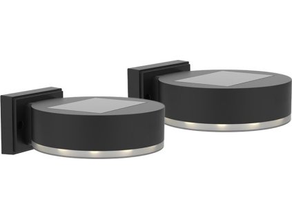 Lampa Strend Pro na stenu/plot, SMD LED, solárna, bal. 2 ks, 14x12x5,5 cm