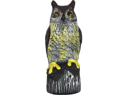 Plašič vtákov, Sova, solárna, svietiace oči, 41cm, zvuk