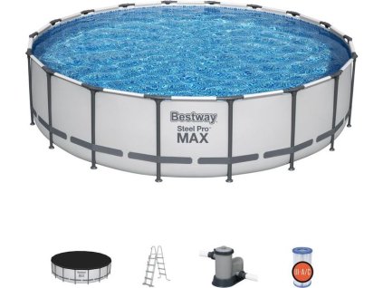 Bazén Bestway® Steel Pro MAX, 56462, kartušová filtrace, žebřík, prostěradlo, 549x122 cm
