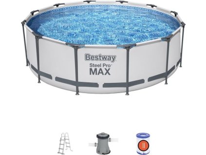 Bazén Bestway® Steel Pro MAX, 56418, kartušová filtrace, žebřík, 366x100 cm