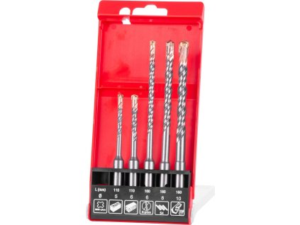 Sada vrtáků Strend Pro Premium SD051, 5 dílná, SDS+, do betonu