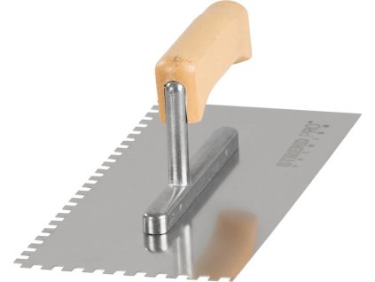 Hladítko Strend Pro Premium, HardWood, dřevěná rukojeť, 270x130 mm, e6 mm, 0,7 mm, nerez