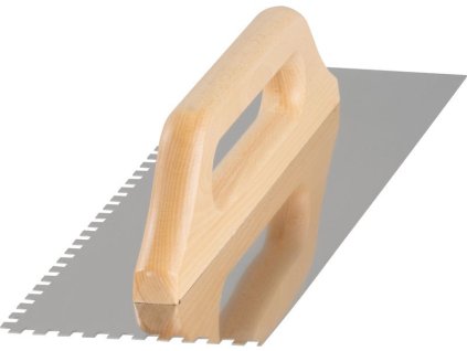 Hladítko Strend Pro Premium, HardWood, dřevěná rukojeť, 380x130 mm, e6 mm, 0,7 mm, rovné, nerez