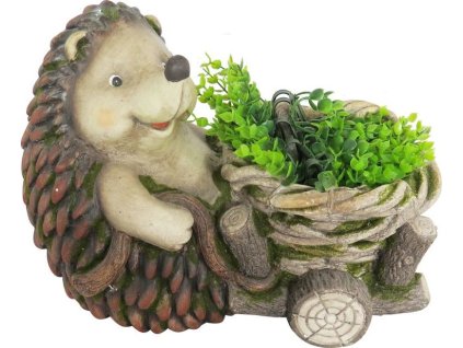 Dekorace MagicHome Gecco, Ježek, sedící, magnesia, 37,5x21x27,5 cm