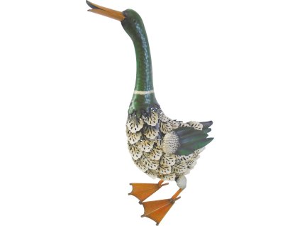 Dekorace MagicHome Mecco, Kachna, plech, 35x16,5x47 cm