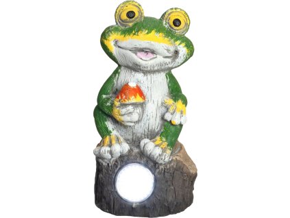 Dekorace Strend Pro Garden, žába, solární, 2xLED, 9,5x9x19 cm