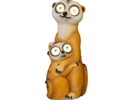 Dekorace Strend Pro Garden, surikaty, solární, 4xLED, 12x11x27,5 cm