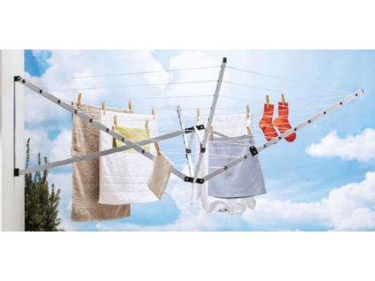 Sušák na prádlo MagicHome, na zeď, zahradní, vnější, 129x129x50 cm