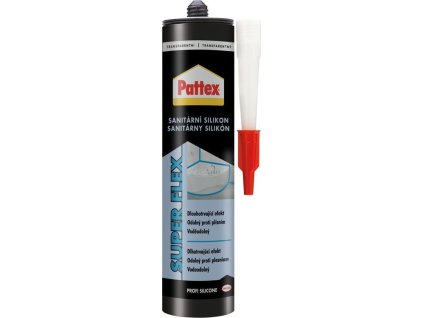 Silikon Pattex Super Flex, sanitární, transparentní, 280 ml