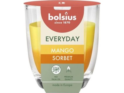 Svíčka Bolsius Everyday, mangový sorbet, 80x70 mm, ve skle