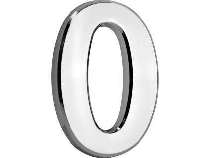 Číslo MagicHome "0" domové, s lepiacou páskou, strieborné, popisné, 70x100 mm, ABS