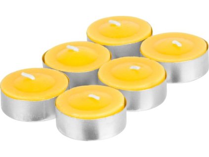 Svíčka Citronella C-151, repelentní, čajová, žlutá, bal. 6 ks