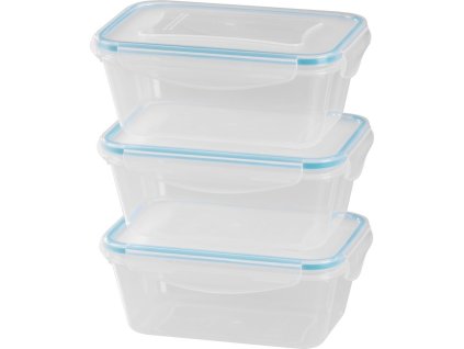 Dóza MagicHome Lunchbox set YH376, obdélníková, sada 3 ks, 1000 ml, 189x131x77 mm