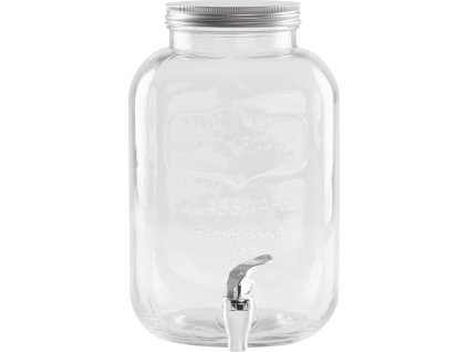 Nádoba MagicHome, džbán na vodu s kohútikom, sklenený, 5000 ml