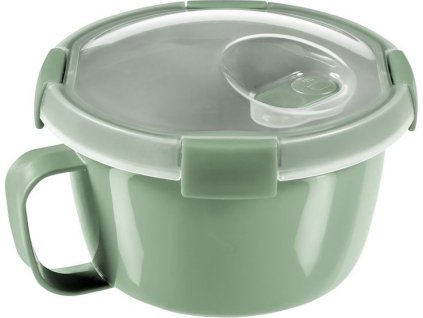 Dóza Curver® SMART TO GO ECO, 900 ml, s ouškem, jemná zelená, hrnek 96x157x157 mm