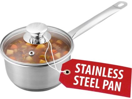 Rajnice MagicHome Chloe, 14 cm, 1 lit. se skleněnou poklicí, nerez