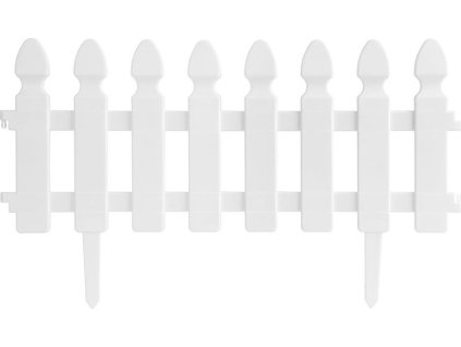 Ohrada Gardens F752, 50x34 cm, plastová, bílá, mini dekorační plot, bal. 4 ks